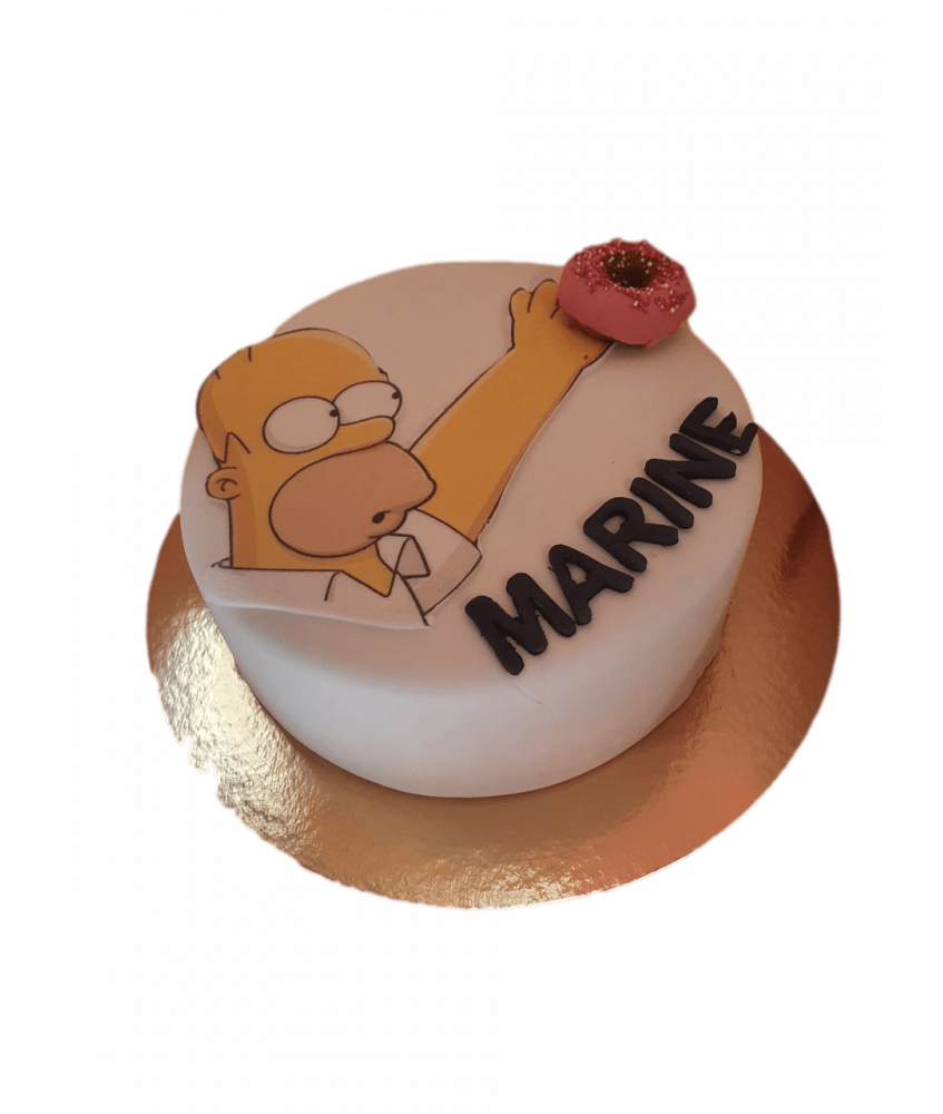 Gâteau d'anniversaire - Homer Simpson