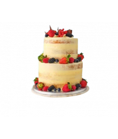 Pièce montée de mariage - Wedding cake, Naked cake fruits rouges