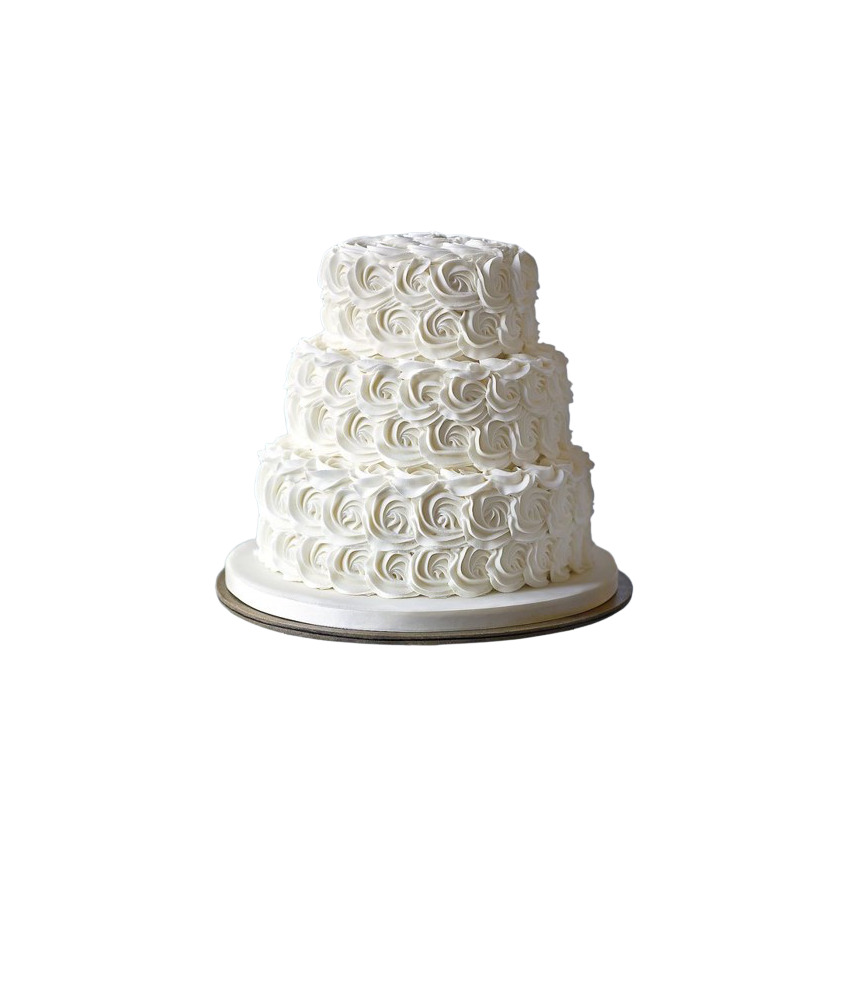 Pièce montée de mariage - Wedding cake rosace blanche