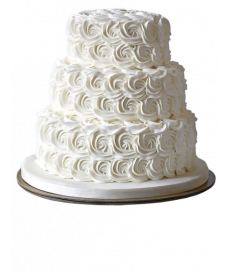 Pièce montée de mariage - Wedding cake rosace blanche