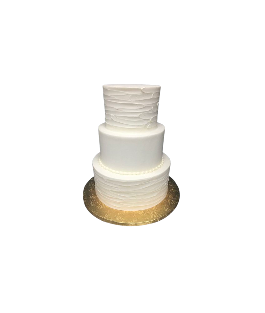 Pièce montée de mariage - Wedding cake texturé