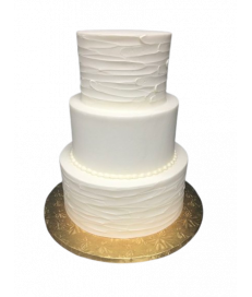 Pièce montée de mariage - Wedding cake texturé