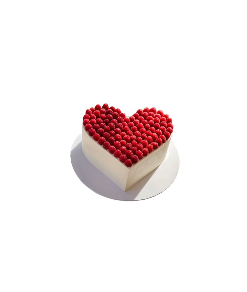 Gâteau de mariage - Heart cake framboise