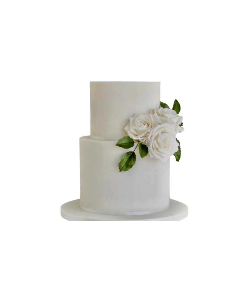 Pièce montée de mariage - Wedding cake bouquet de roses blanches