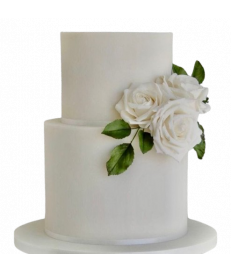 Pièce montée de mariage - Wedding cake bouquet de roses blanches