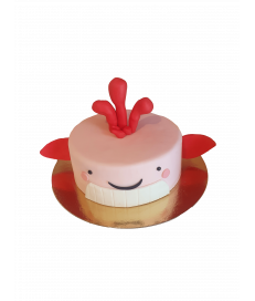 Gâteau d'anniversaire - Baleine rose